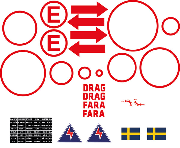 komplet dekalsset för rally,racing och drifting